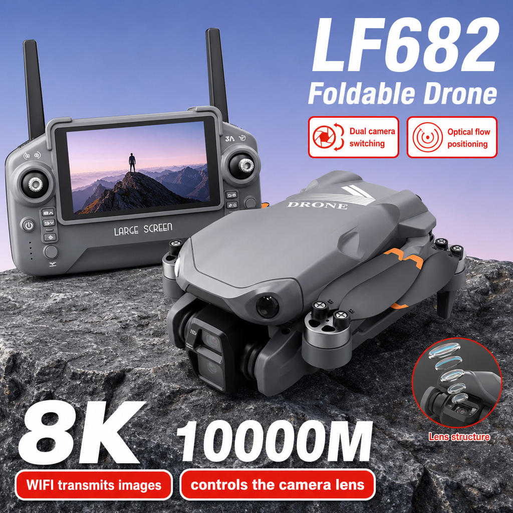 Drone Camera Hd - Dron Aéreo LF682 con Cámaras Duales