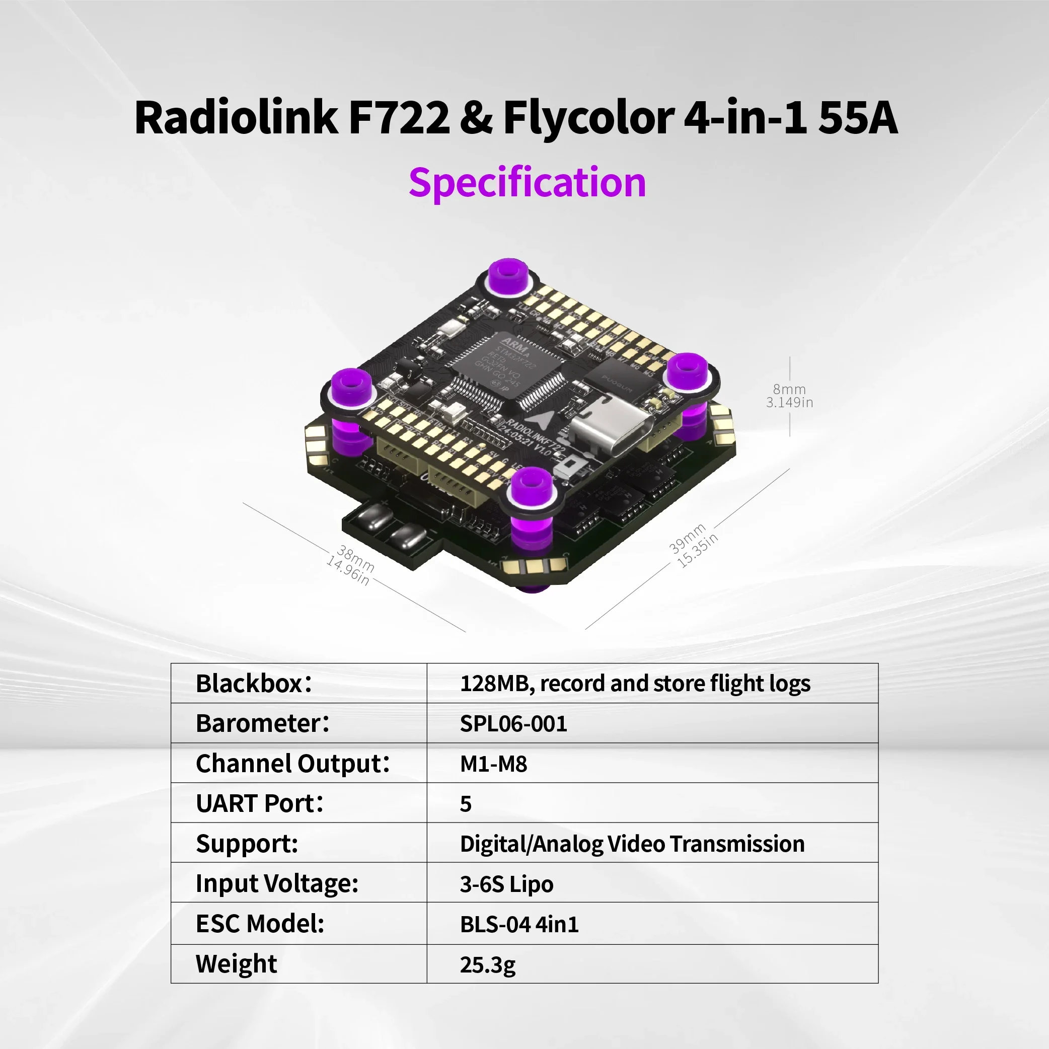 Controlador de vuelo RoRusRadi - Betaflight Fc F7 reseña y precio