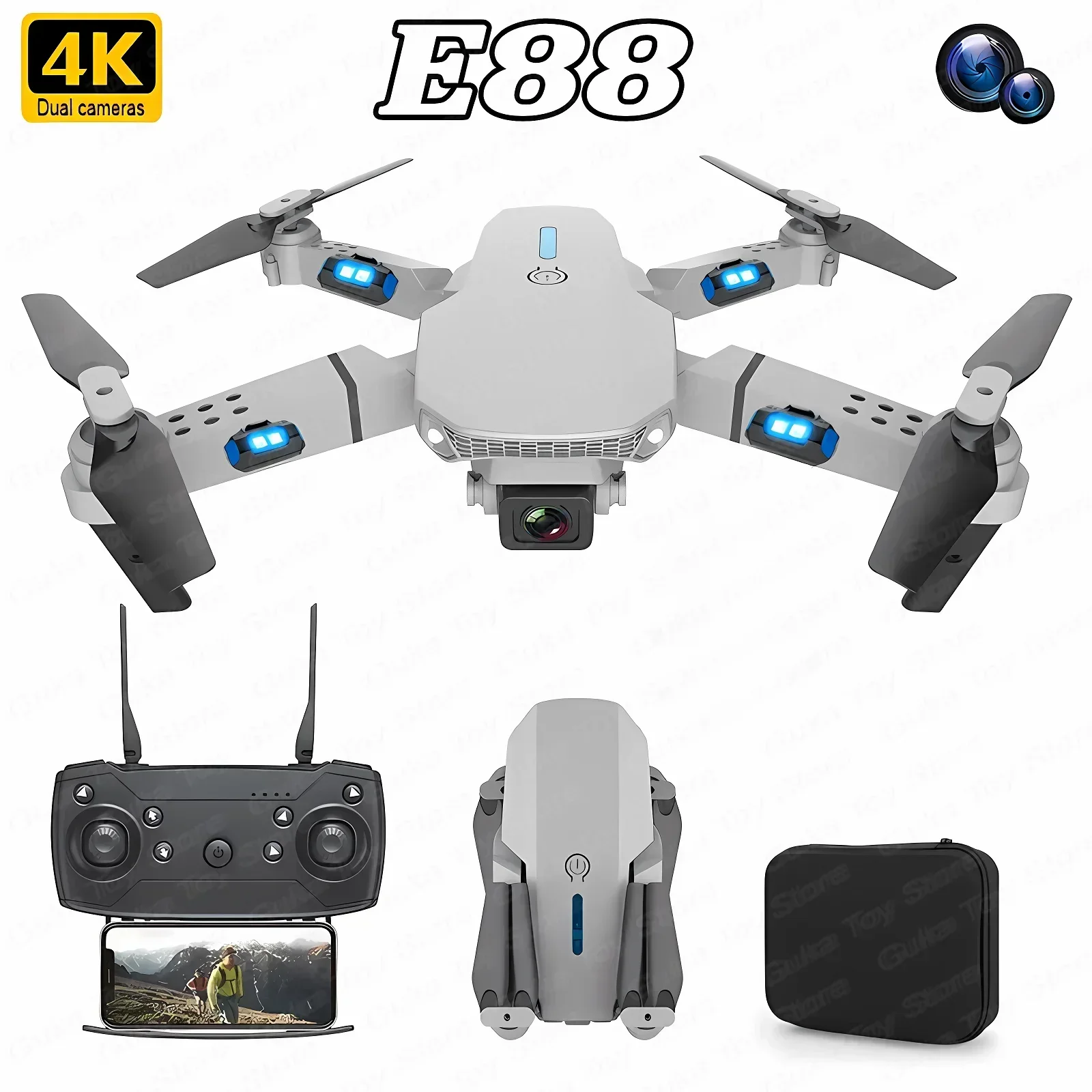 E88 Pro WIFI FPV Drone gran an - Drone Camera Wide Angle reseña y precio