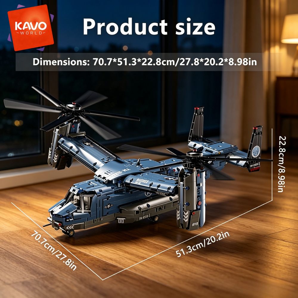 KAVOWORLD 1486PCS V-22 Osprey, - Jjrc Drone X12 reseña y precio
